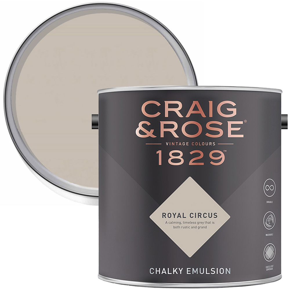Craig & Rose 1829 Vintage Walls and Ceilings Royal Circus Chalky Matt Emulsion Paint 2.5L