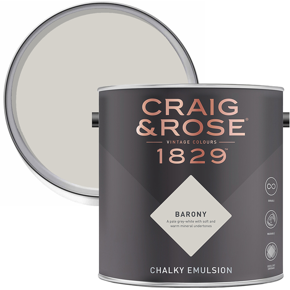 Craig & Rose 1829 Vintage Walls and Ceilings Barony Chalky Matt Emulsion Paint 2.5L