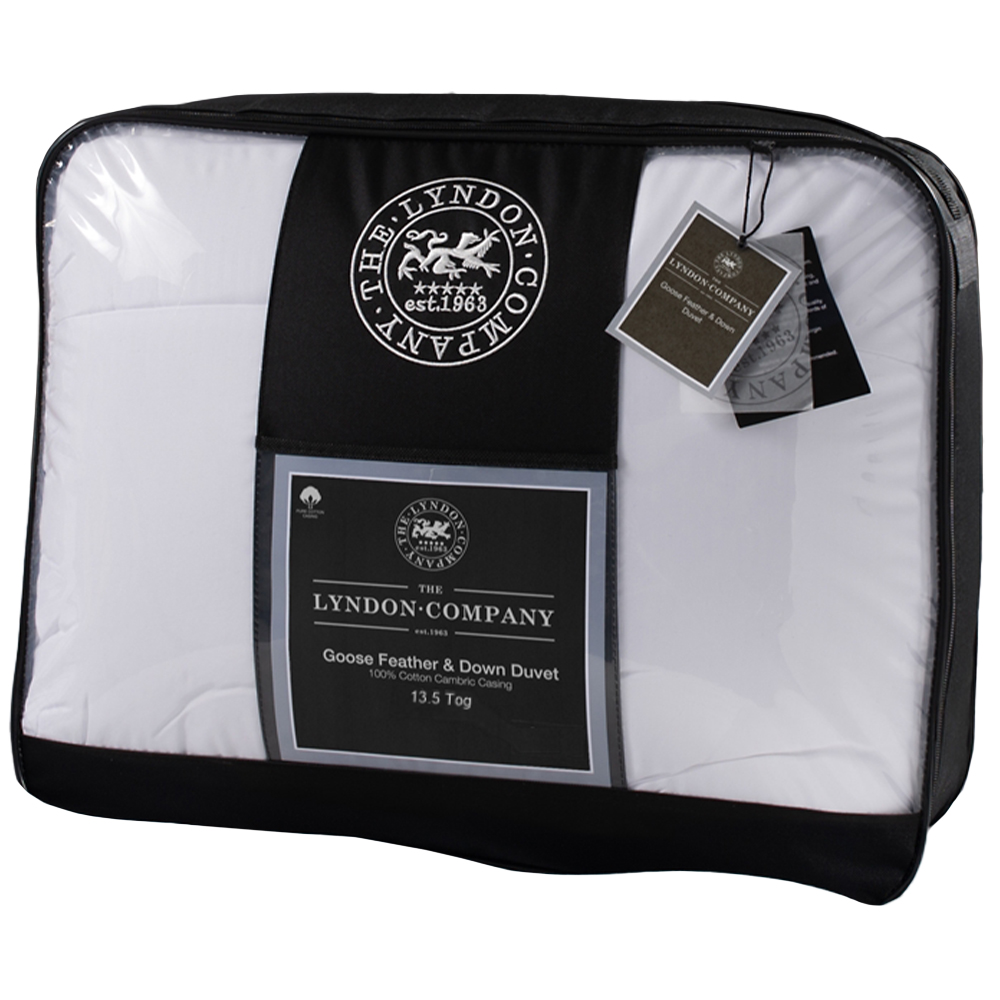 The Lyndon Company King Size Natural Goose Feather and Down Duvet 13.5 Tog