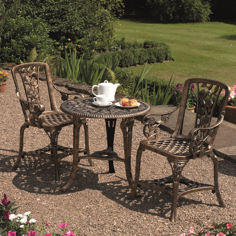 Garden Gear 2 Seater Bronze Rose Bistro Set