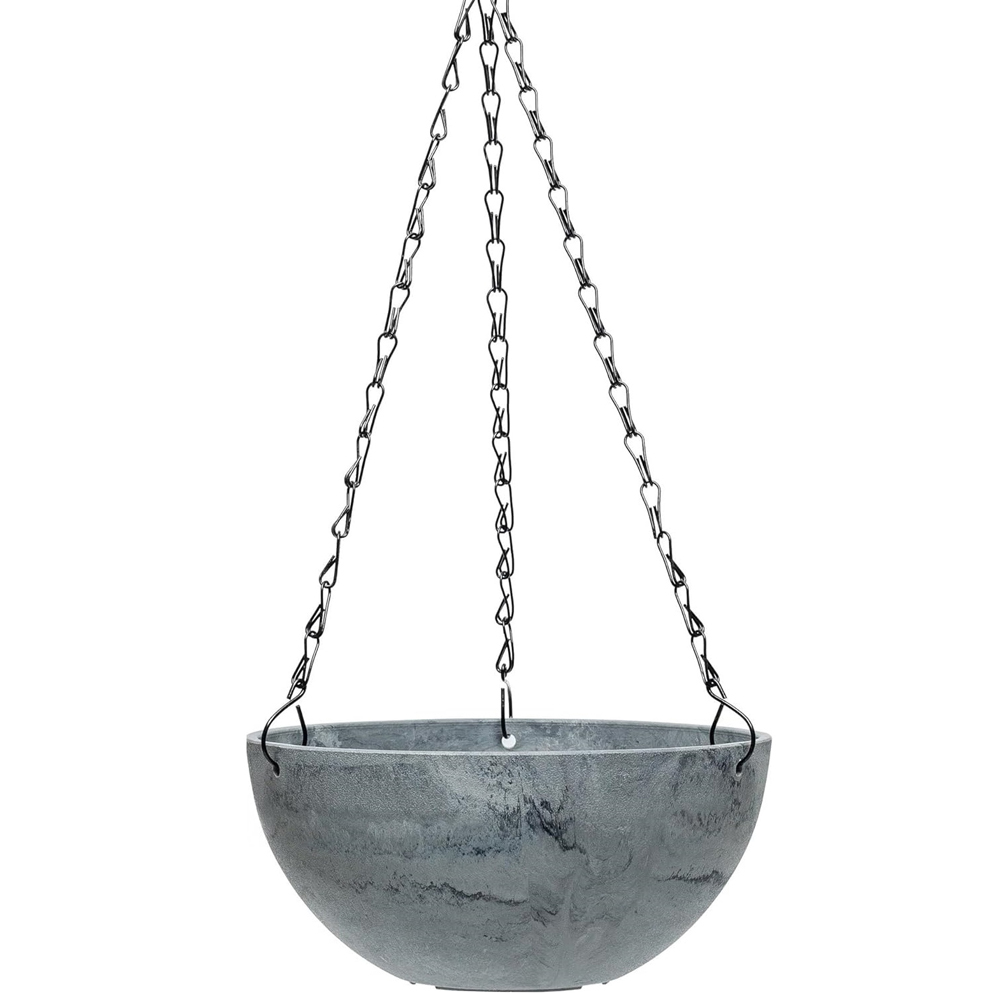 Garden Gear 25cm Stone Effect Marble Hanging Basket