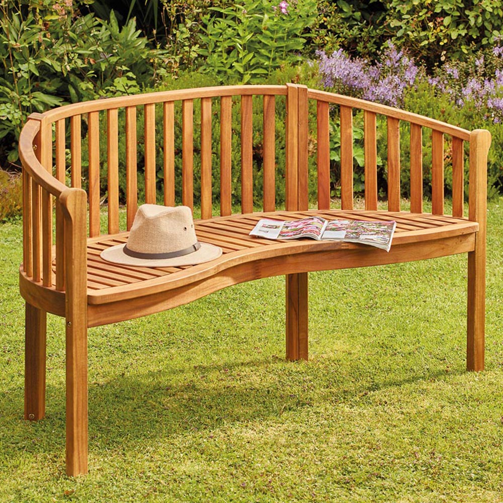 Garden Gear Acacia 2 Seater Banana Bench