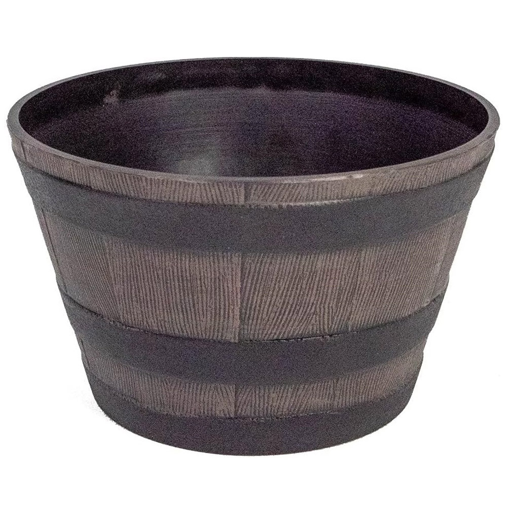 Garden Gear Large Wooden Barrel Effect Planter