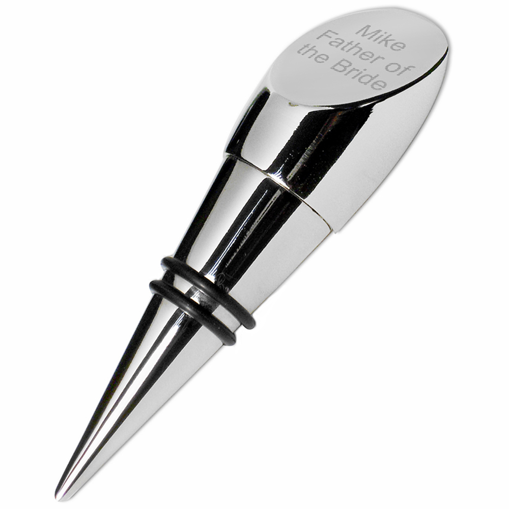 Personalised Memento Silver Wine Stopper - Personalised