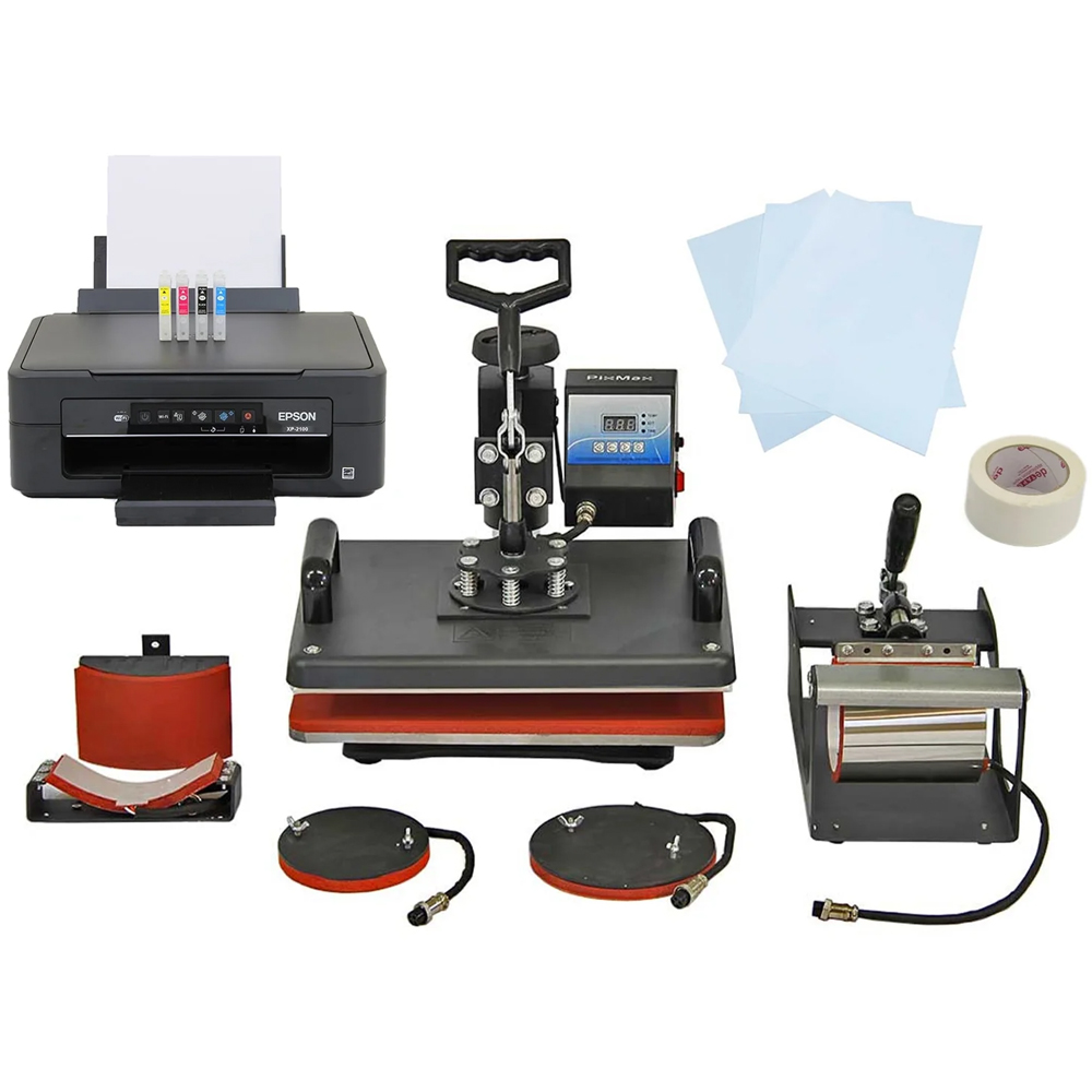 MonsterShop 5 in 1 Heat Press and Epson Printer Set
