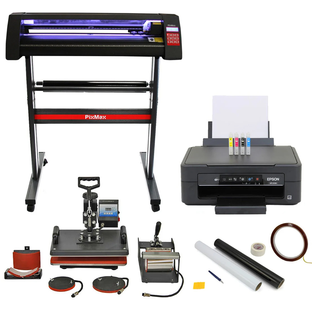MonsterShop 5 in 1 Vinyl Cutter LED Value Printer CISS SignCut Weeding Kit and Heat Tape Bundle