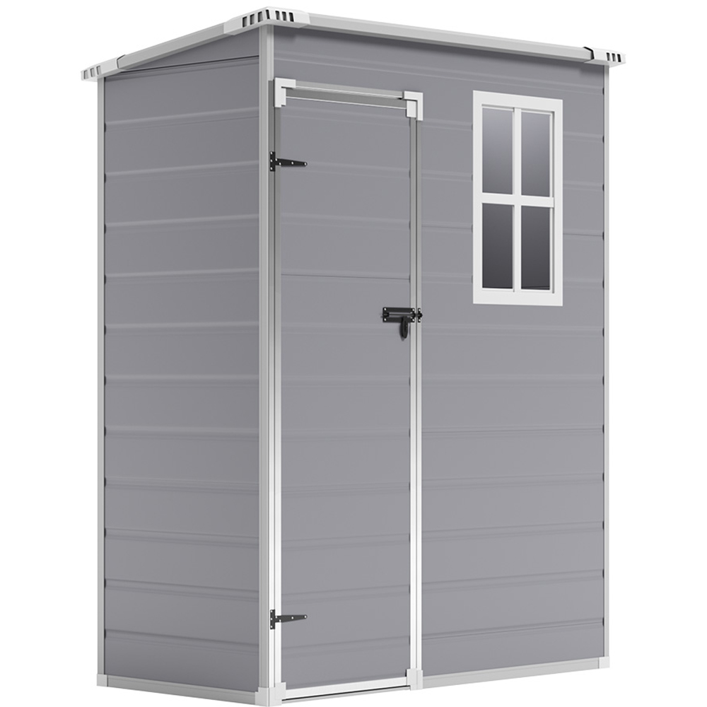 Living and Home 5 x 3ft Grey Waterproof Outdoor Storage Shed