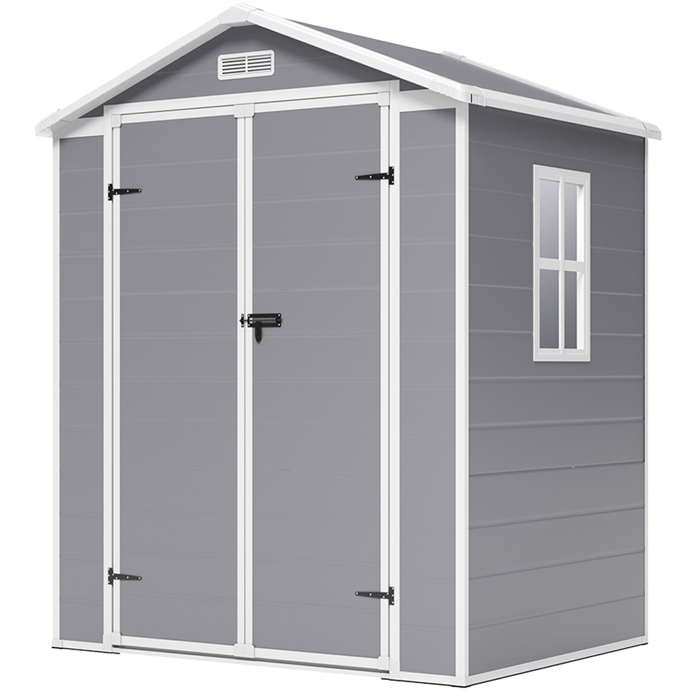 Living and Home 6 x 4.4ft Plastic Apex Garden Storage Shed
