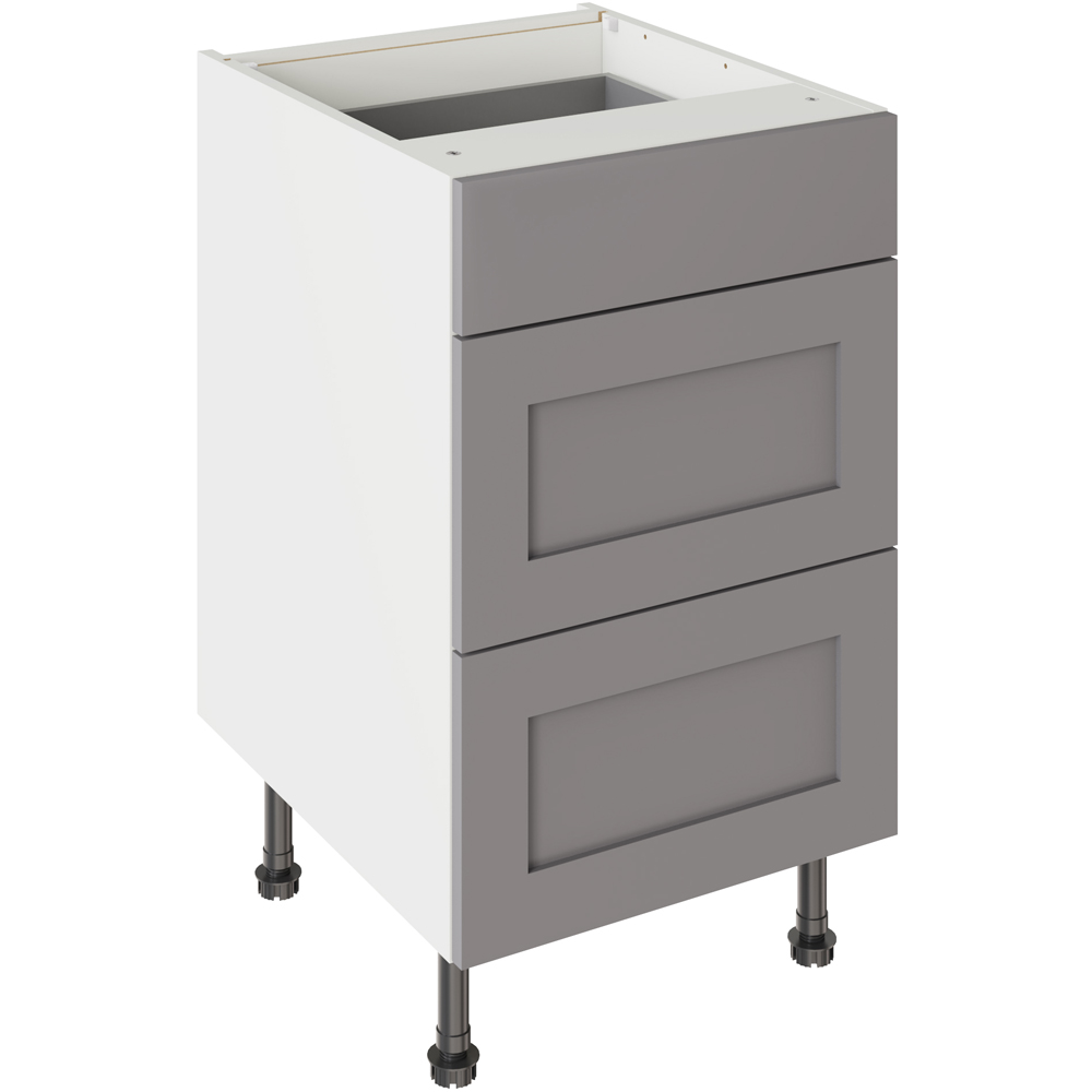 Kitchen Kit Base Kitchen Cabinet - 3 Drawer - Dust Grey - Gold Certification