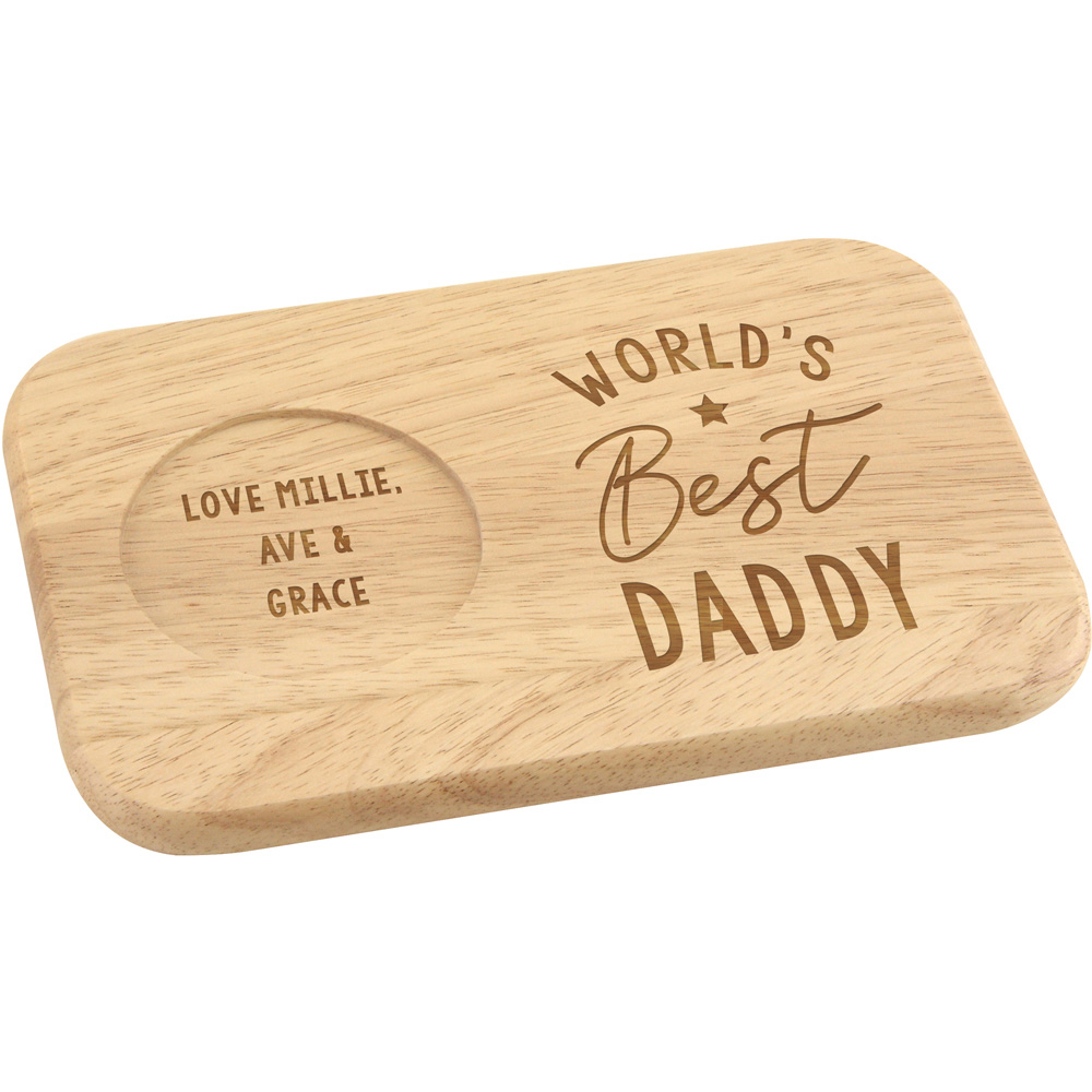 Personalised Memento Personalised World's Best Wooden Coaster Tray