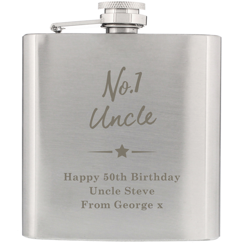 Personalised Memento Personalised No 1 Hip Flask
