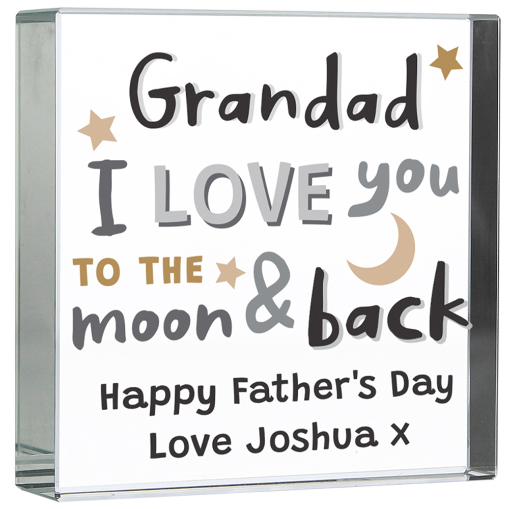 Personalised Memento Personalised To the Moon and Back Crystal Token