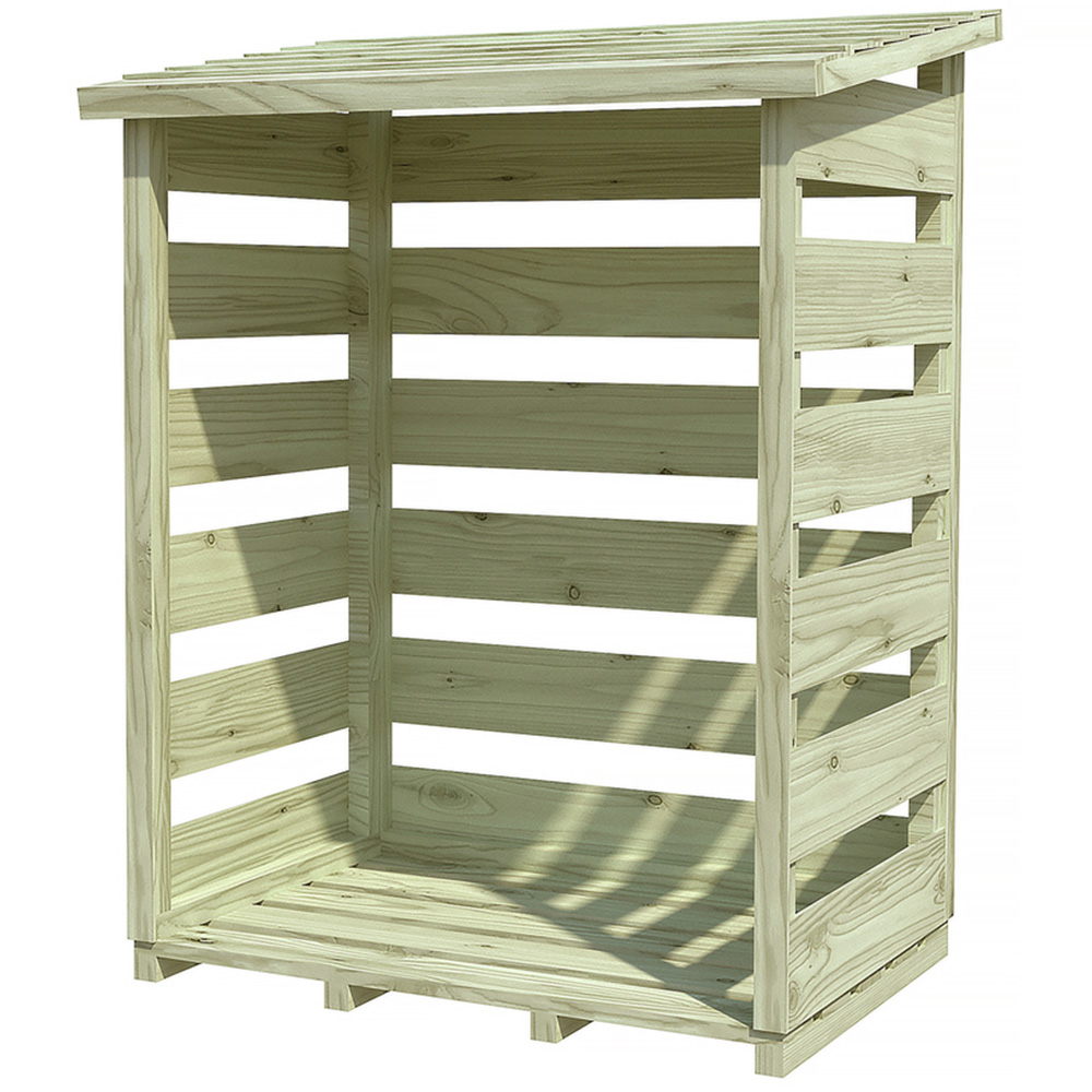 Shire Garden Buildings N/A Shire Gb X 2Ft Pressure Treated Log Store Size 3