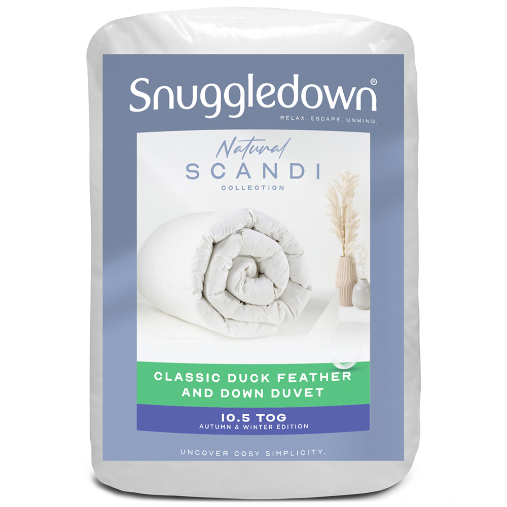 Snuggledown Single White Scandinavian Duck Feather And Down Duvet 10.5 Tog