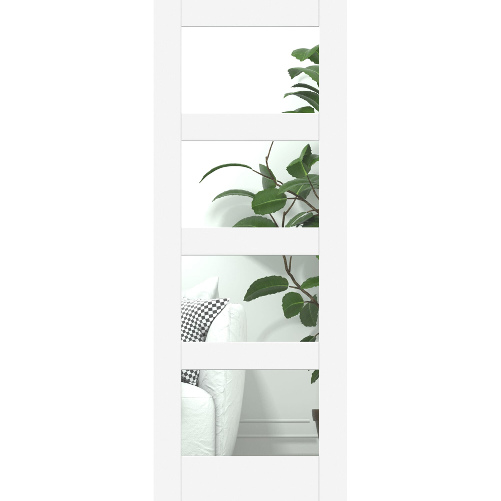 Green & Taylor White Primed 4 Lite Clear Glazed Internal Door 1981 x 533mm