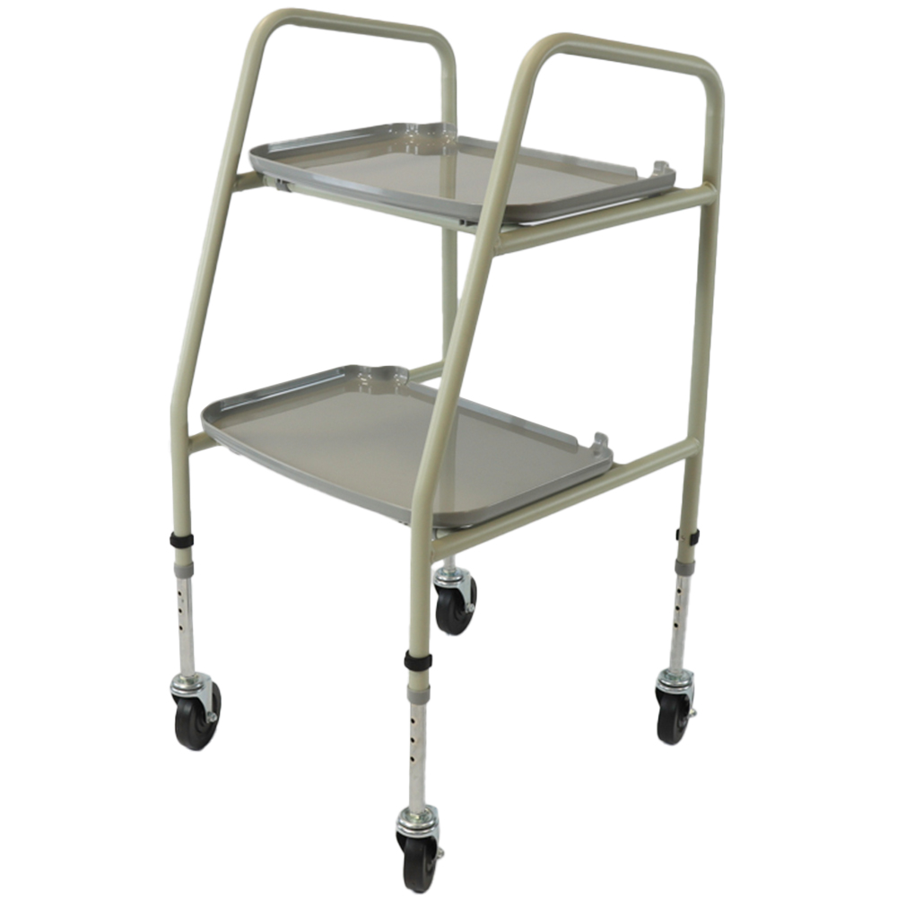 NRS-UK Homehelper Grey Height Adjustable Wheeled Trolley