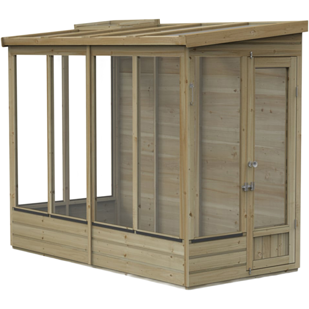 Forest Garden Solid Back Wallscape Lean-to 8 x 4ft Greenhouse