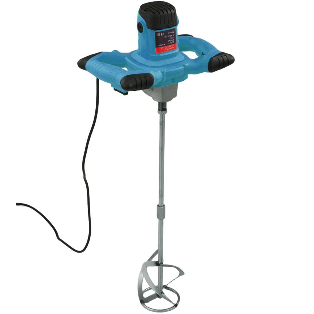 Living and Home ZT0038 Blue 2100W Portable Handheld Paddle Cement Mixer with S-Shaped Rod