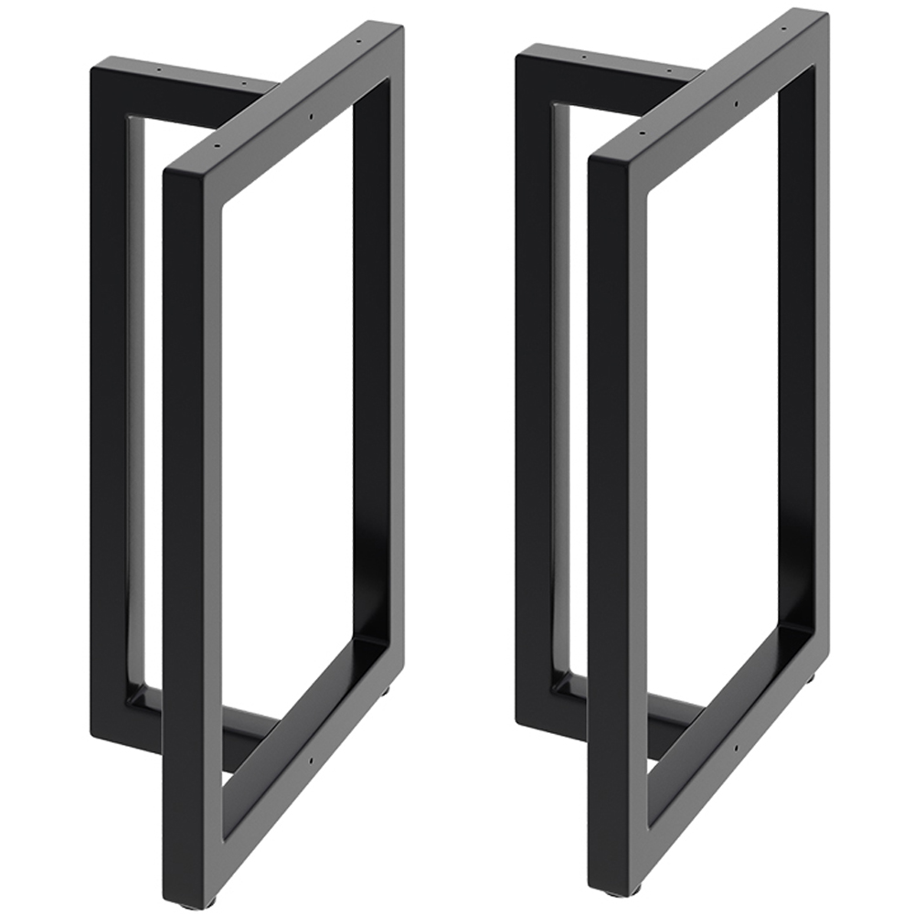 Living and Home Black Anti Slip Modern T Shaped Iron Table Legs 50cm 2 Pack