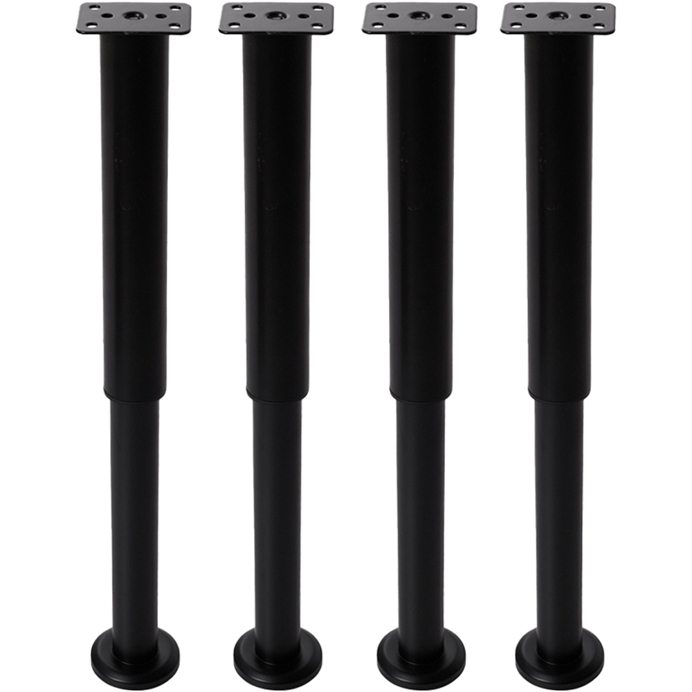 Living and Home Adjustable Round Iron Furniture Leg 45cm 4 Pack