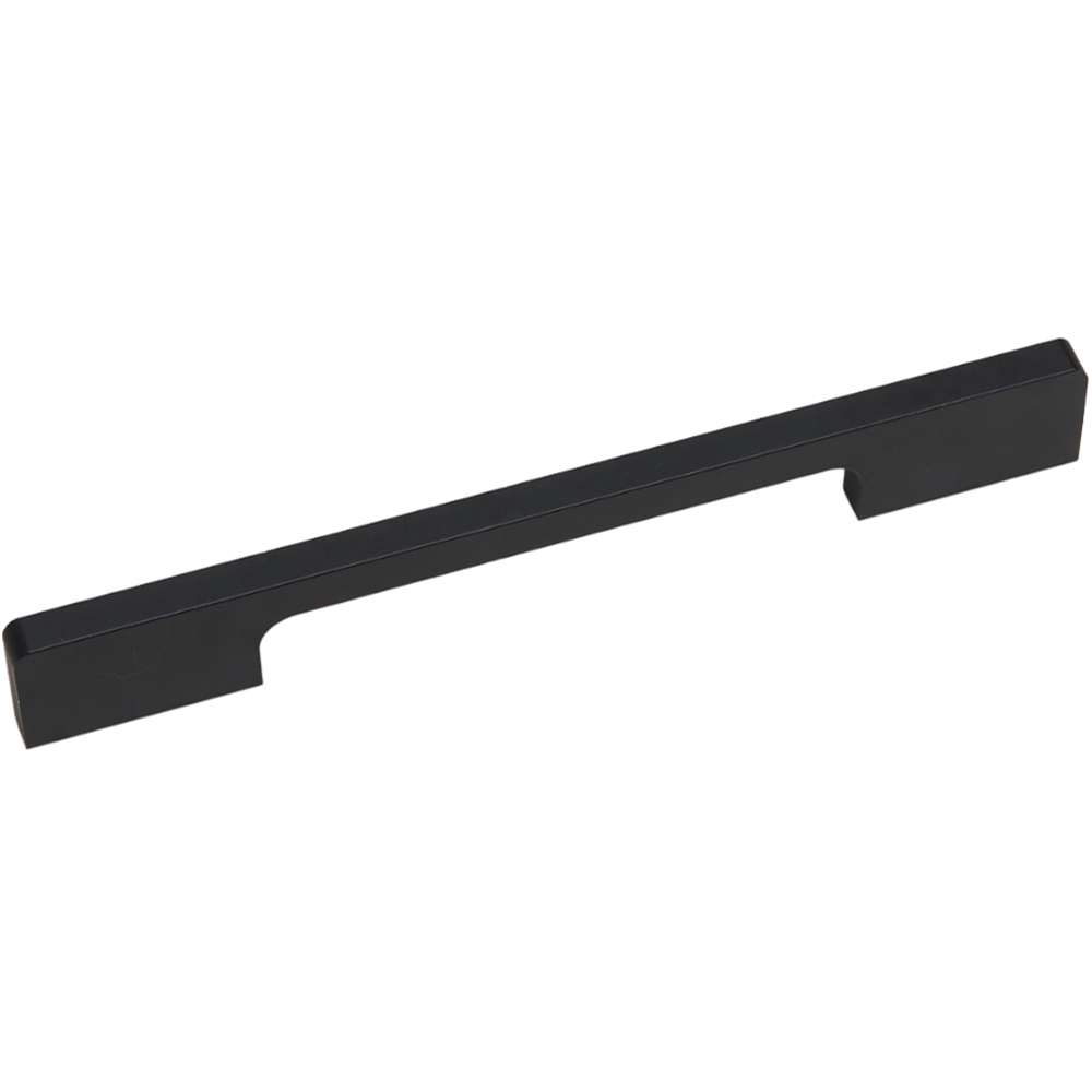 Living and Home Matte Black Minimalist Trapezoid Metal Furniture Handle 17.7cm