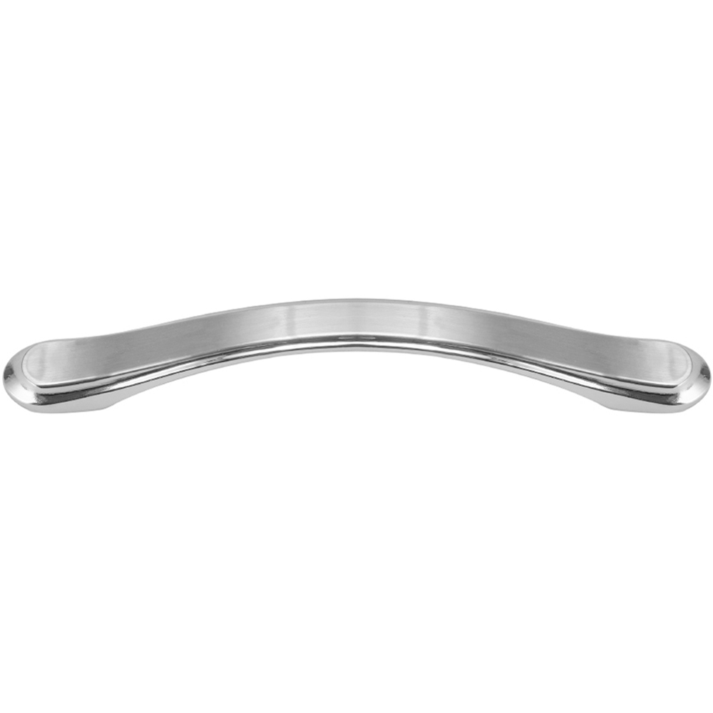 Living and Home Silver Streamlined Polished Curved Metal Furniture Handle 12.9cm