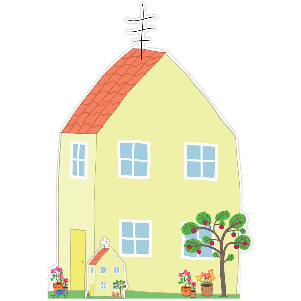 Star Cutouts Peppa Pig House Cardboard Cutout 4.4ft Pink