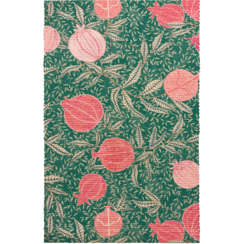 Paoletti Green Pomegranate Table Runner 180 x 35cm Polyester/Gold
