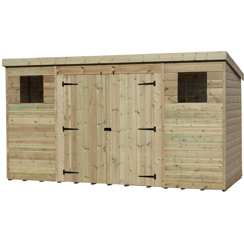 Empire Sheds 5000 12ft Garden Shed Tongue and Groove Pent Double Door Pressure Treated