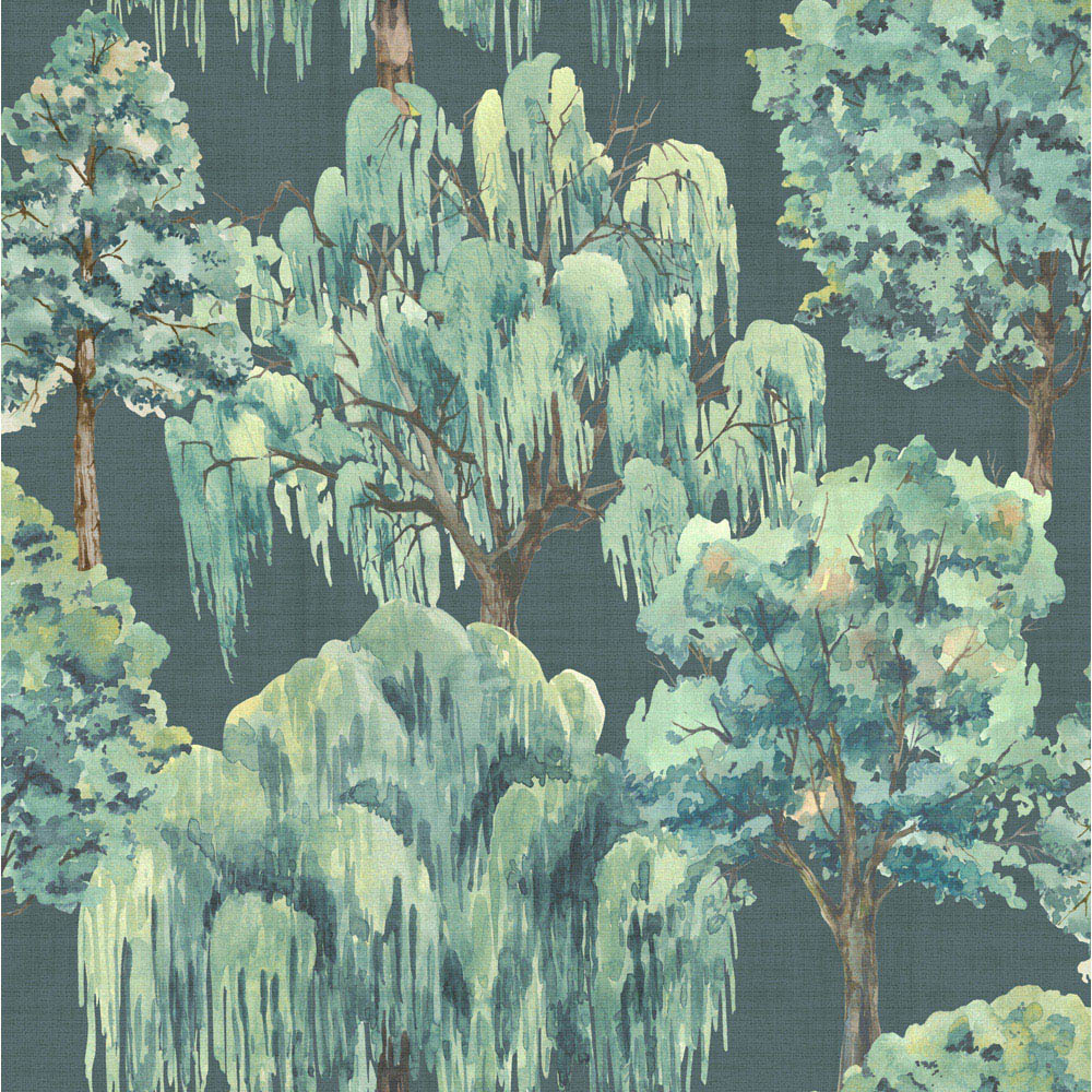 Esselle Home Whispering Willow Navy Wallpaper