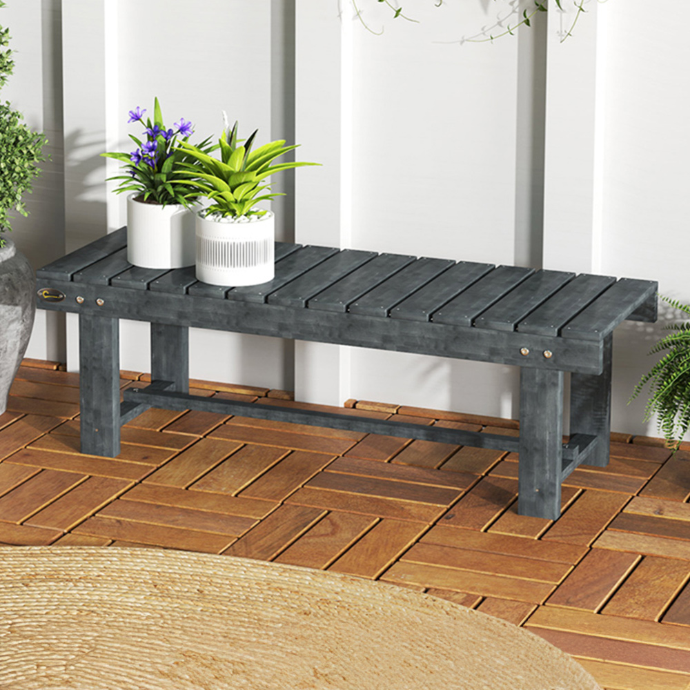 Outsunny 2 Seater Grey Outdoor Garden Loveseat