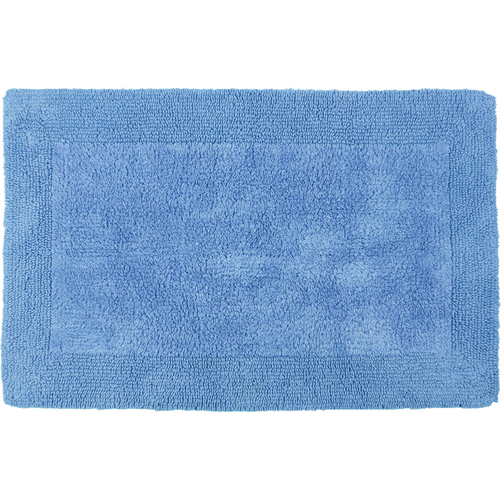 Allure Bath Fashions Blue Elegance Cornish Reversible Bath Mat 53 X 85Cm