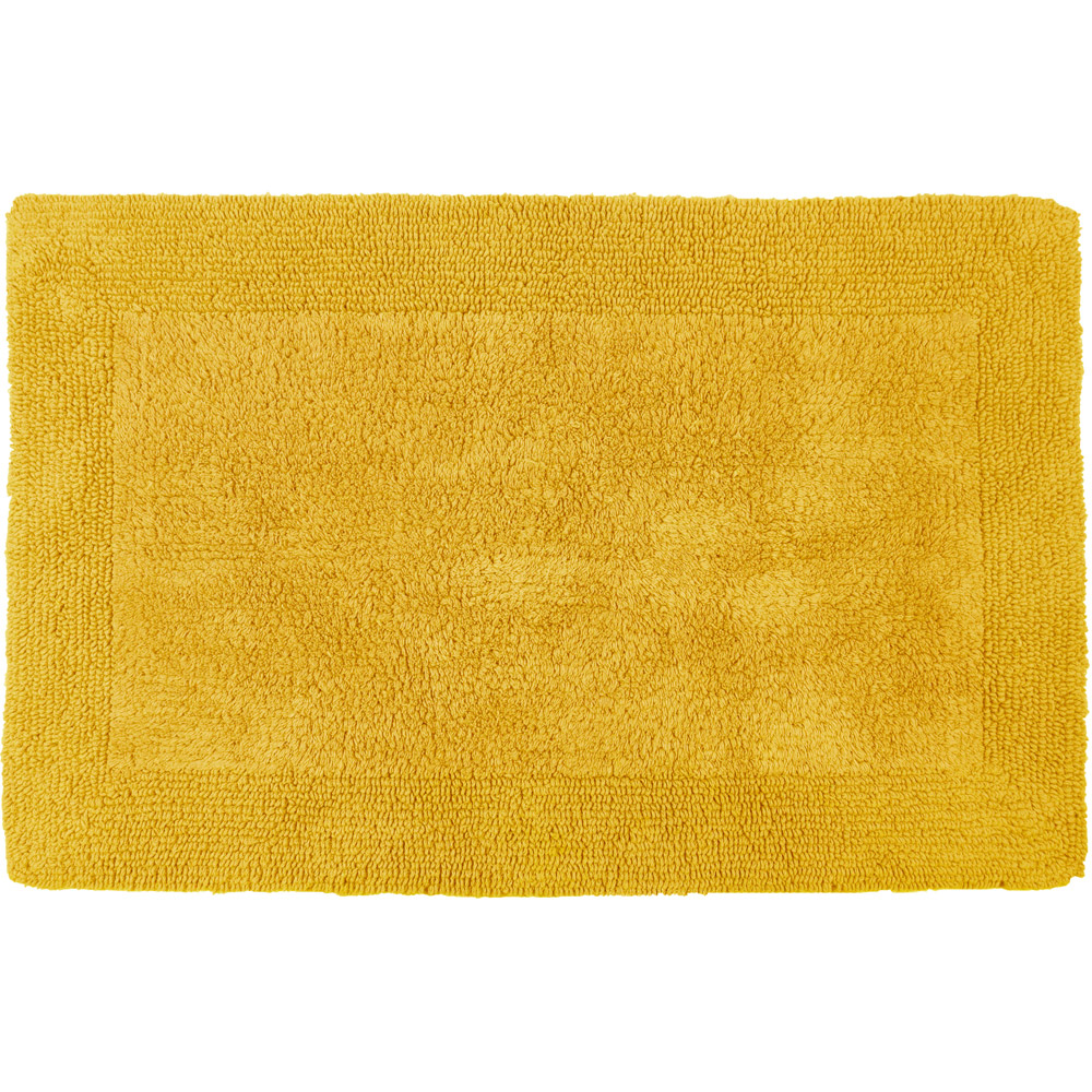 Allure Bath Fashions Yellow Elegance Mustard Reversible Bath Mat 53 X 85Cm