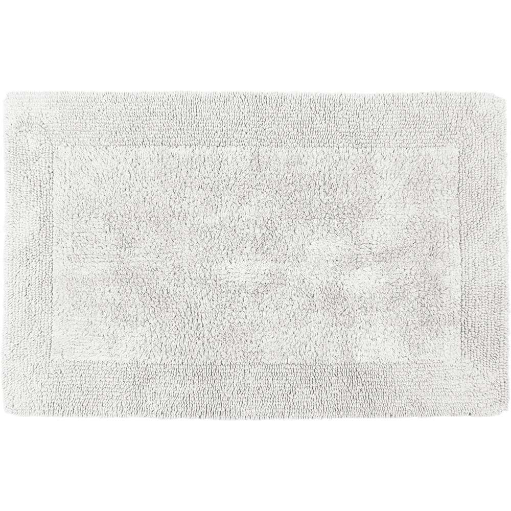 Allure Bath Fashions White Elegance Reversible Bath Mat 53 X 85Cm