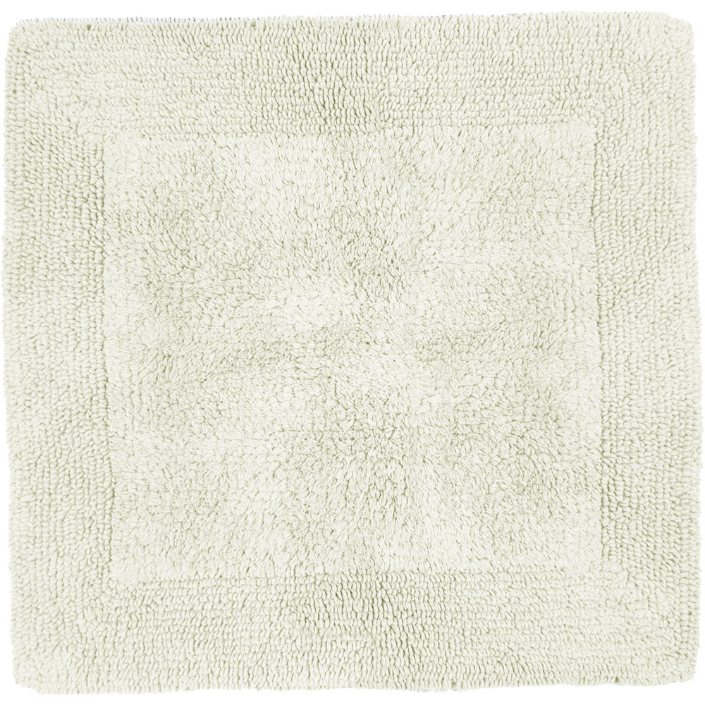 Allure Bath Fashions Cream Elegance Reversible Square Bath Mat 55 X 55Cm