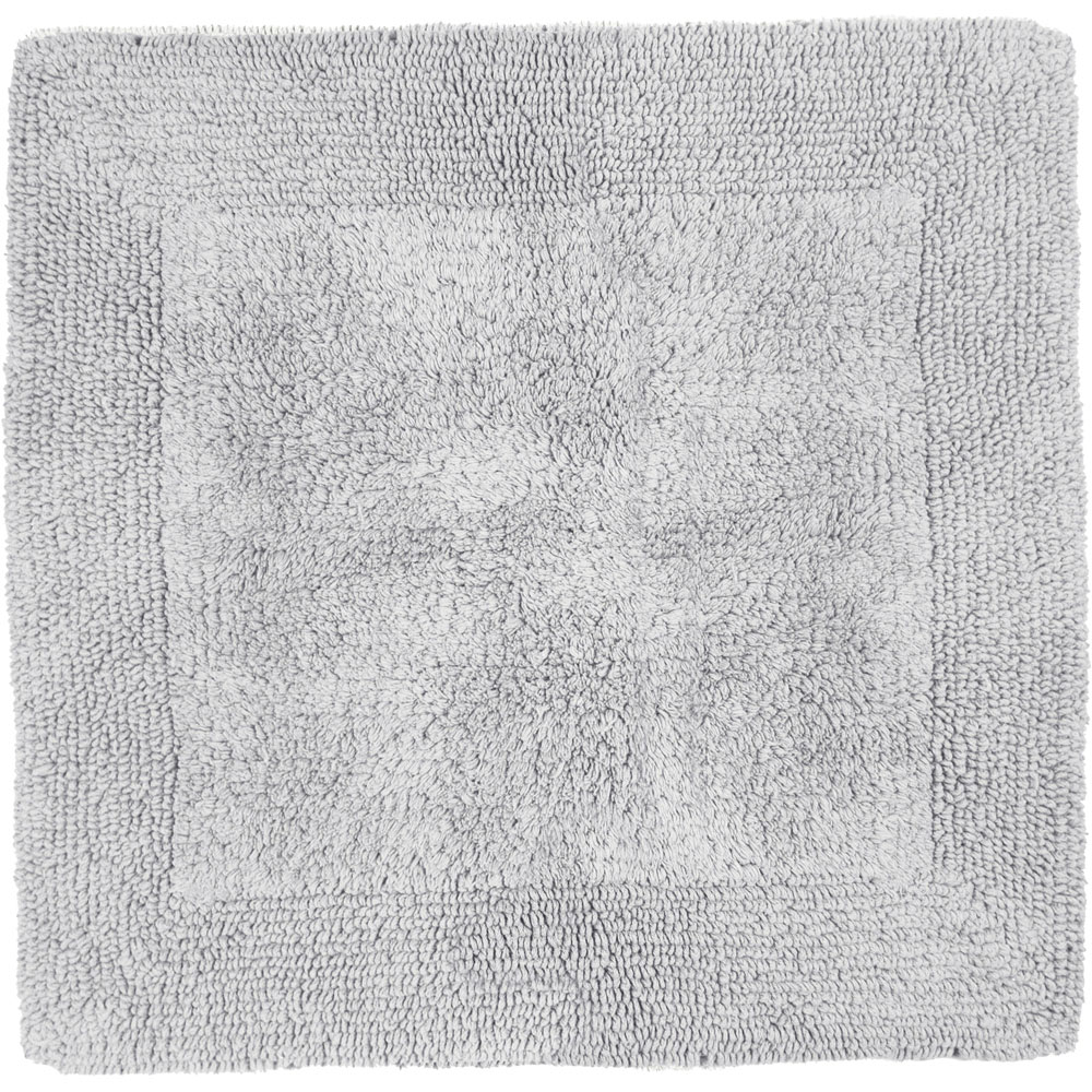 Allure Bath Fashions Grey Elegance Dove Reversible Square Bath Mat 55 X 55Cm