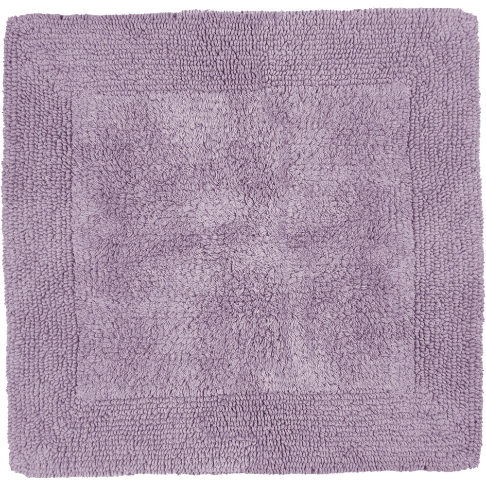 Allure Bath Fashions Purple Elegance Heather Reversible Square Bath Mat 55 X 55Cm