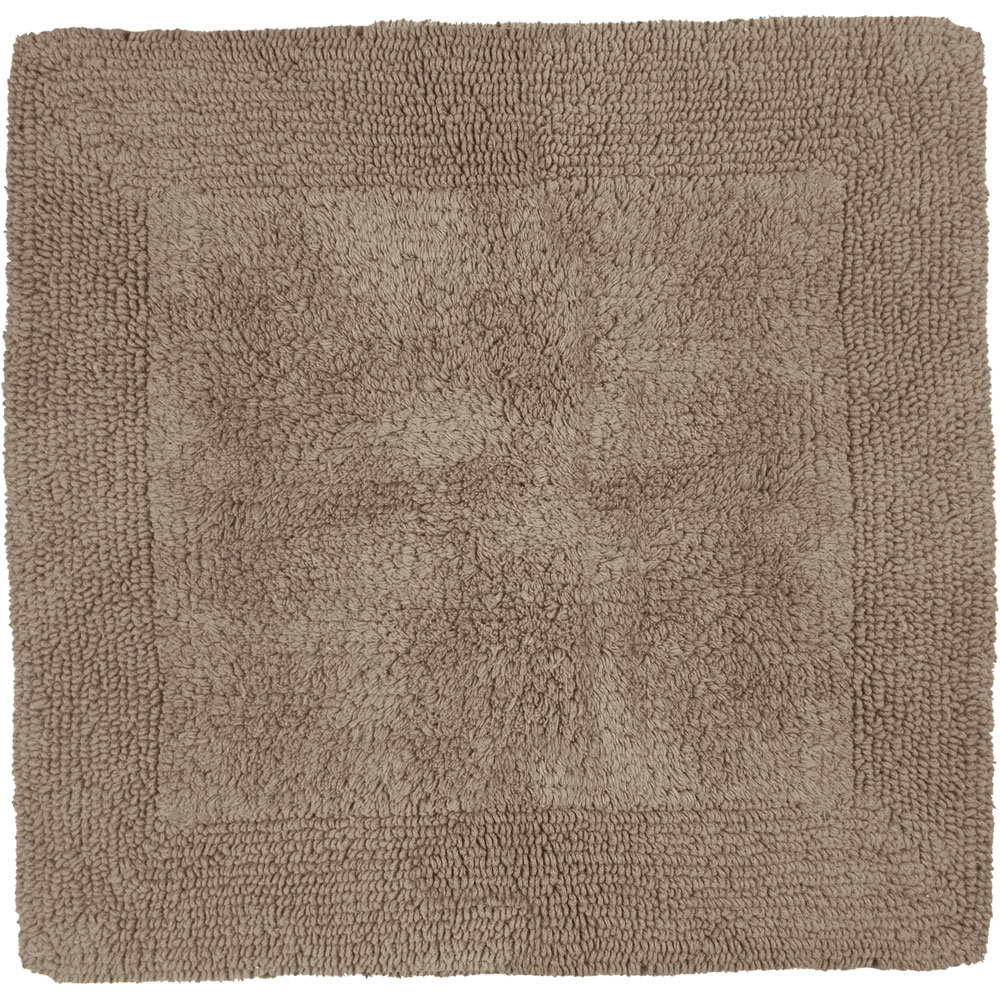 Allure Bath Fashions Brown Elegance Mocha Reversible Square Bath Mat 55 X 55Cm
