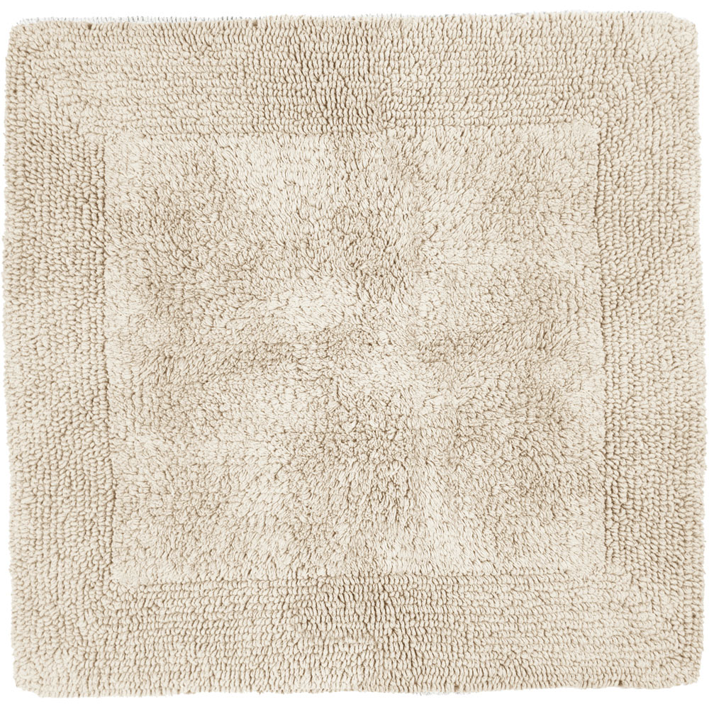 Allure Bath Fashions Brown Elegance Stone Reversible Square Bath Mat 55 X 55Cm