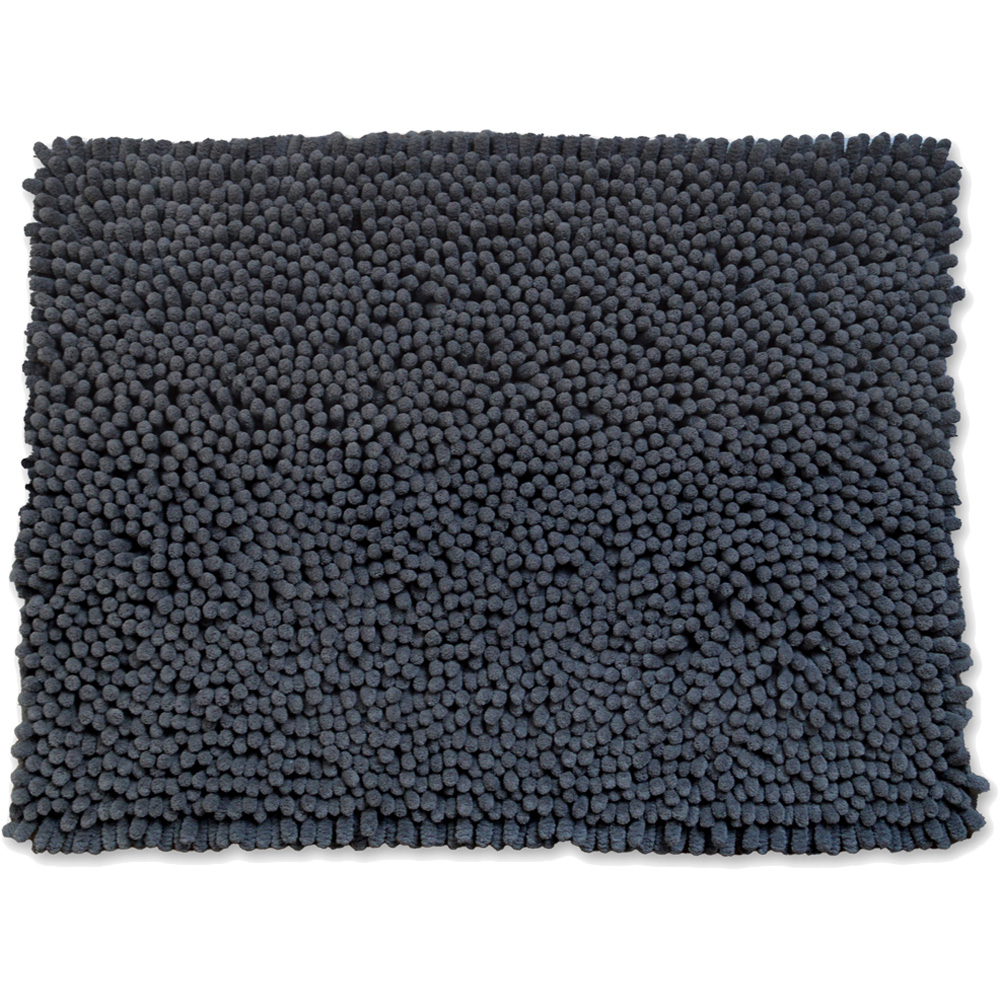 Allure Bath Fashions Grey Jumbo Luxury Charcoal Deep Pile Non-Slip Bobble Bath Mat 50 X 70Cm