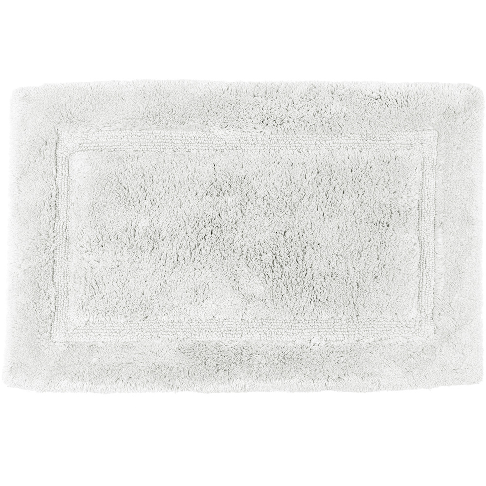 Allure Bath Fashions White Marlborough Bamboo Cotton Non-Slip Bath Mat 50 X 80Cm