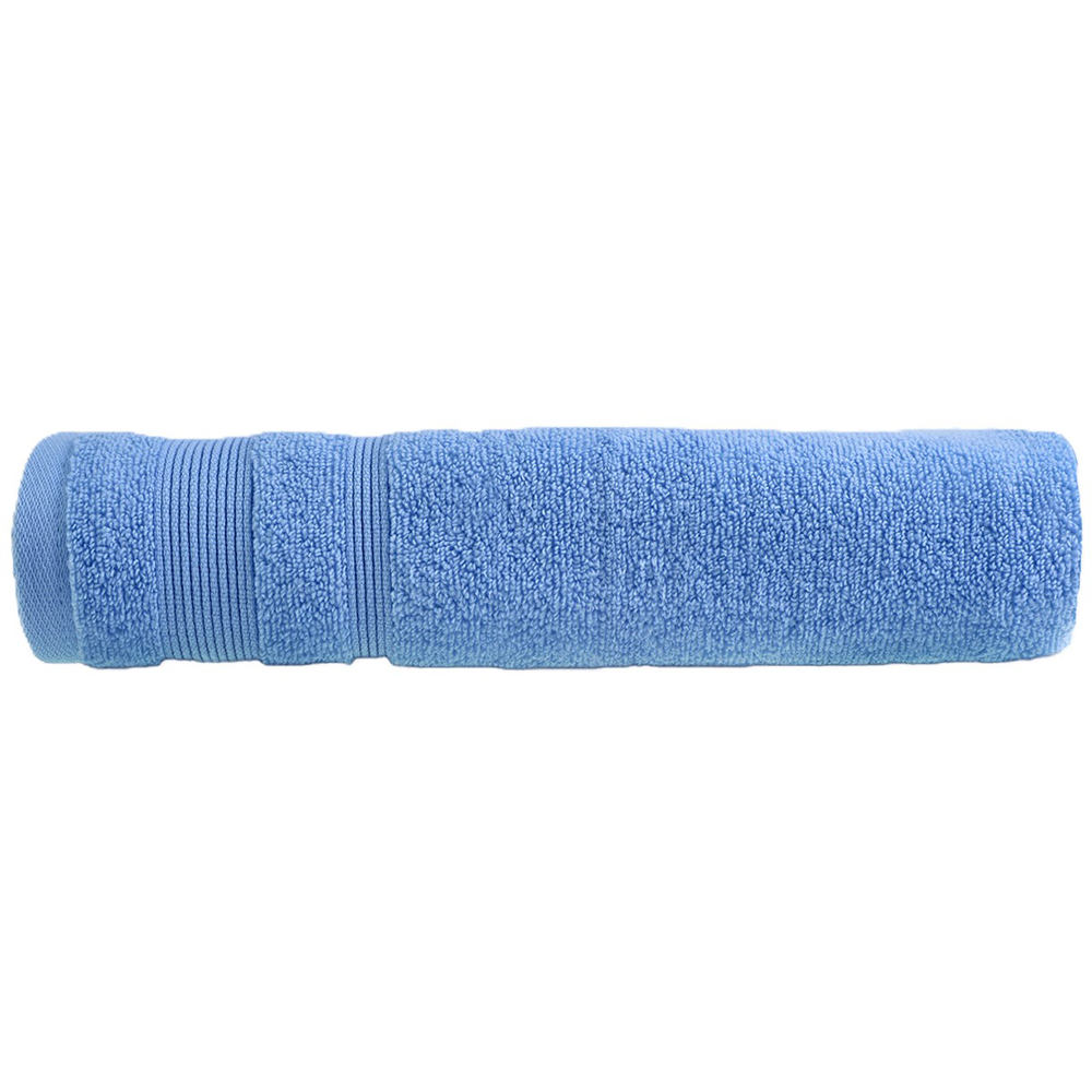 Allure Bath Fashions Luxury Zero Twist Egyptian Cotton Cornish Blue Bath Sheet