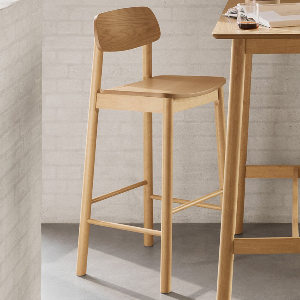 Furniture To Go - Barlow Bar Stool - Oak - Set of 2