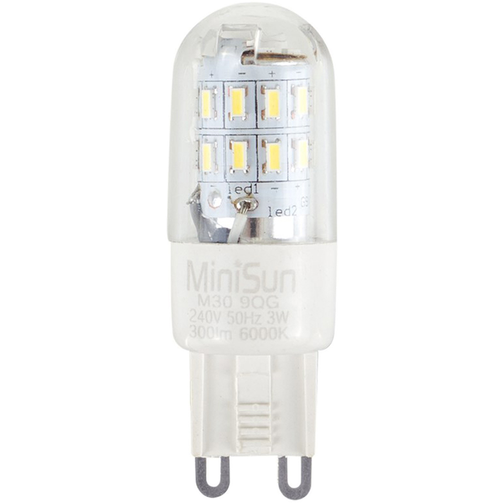 ValueLights 3W 6000K Cool White Dimmable LED G9 Light Bulb 10 Pack