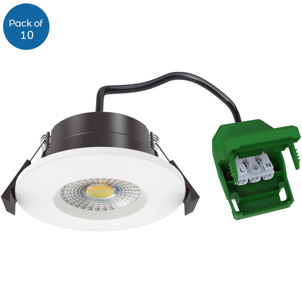 ENER-J 7W Dimmable and CCT Changeable Fire Proof Downlight 10 Pack