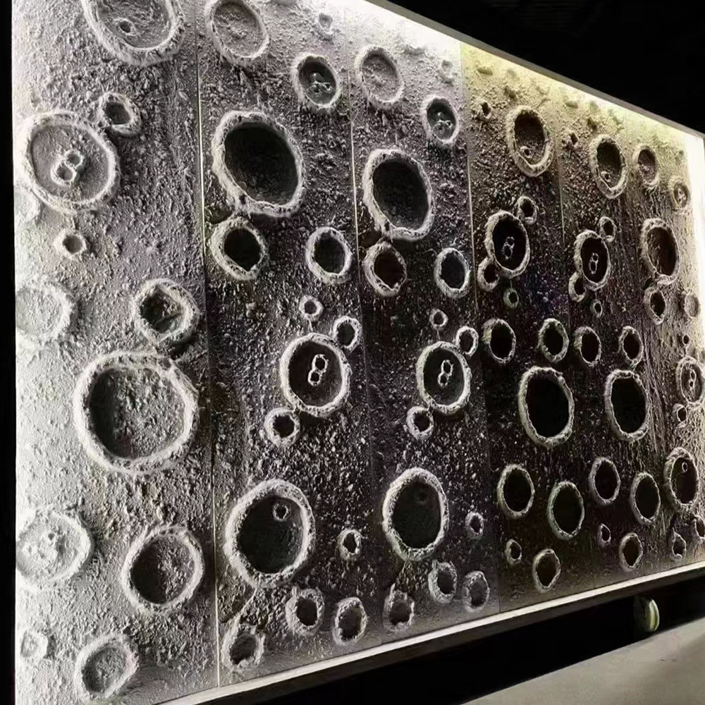 Britwall Multi White Textured Moon Crater Pu Wall Panel 1200 X 600Mm