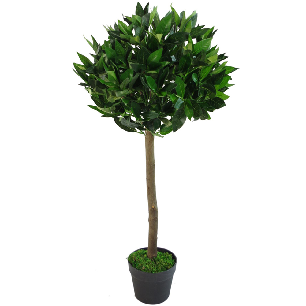 Leaf Bay Laurel Ball Artificial Tree with Natural Trunk 90cm