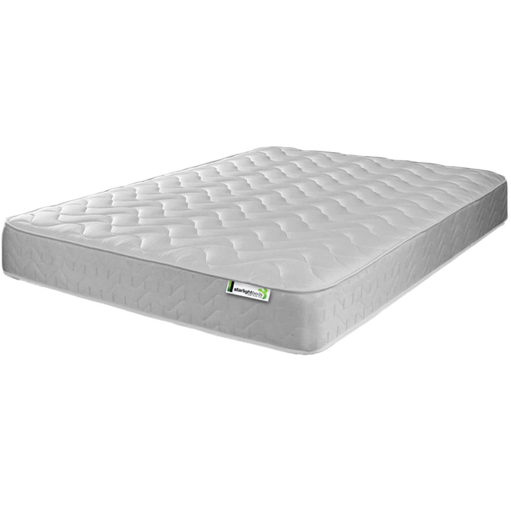 Starlight Beds Small Double White Hybrid Deep Memory Foam and Spring Mattress