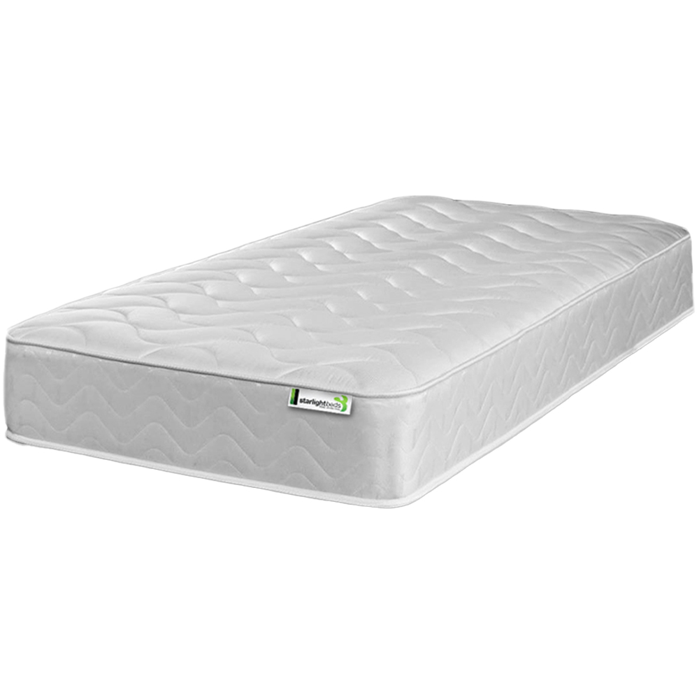 Starlight Beds European Small Single White Hybrid Deep Memory Foam and Spring Mattress