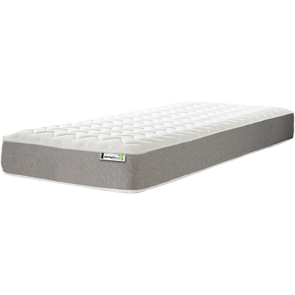 Starlight Beds Single Grey Zig Zag Hybrid Memory Foam and Open Coil Spring Mattress